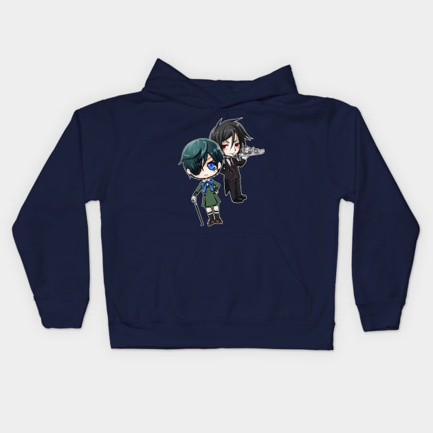 Kuroshitsuji - Ciel & Sebastian Kids Hoodie by Studio Marimo